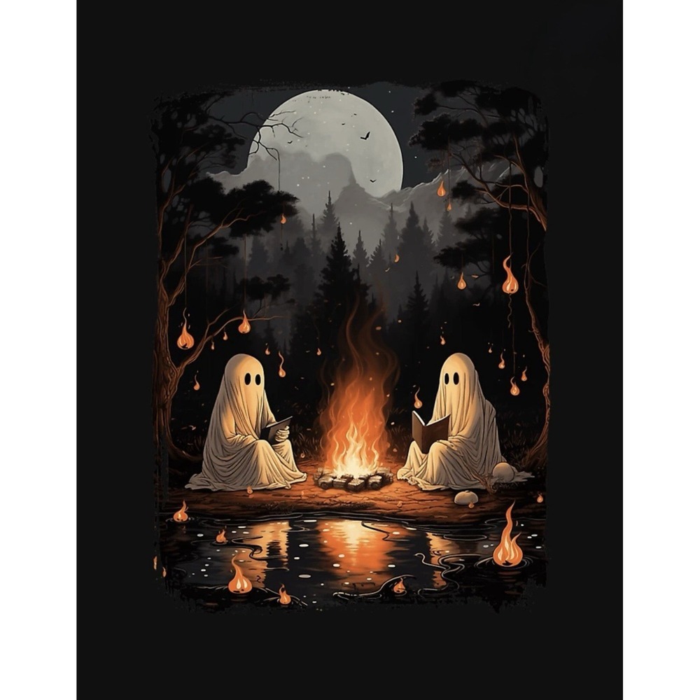 Caribbean Ultra Cotton Scary Ghost Ghoul Graphic Shirt for Halloween Size Xl - Picture 7 of 16